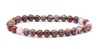 BRACELET AGATE CRAZY LACE ROUGE AA BOULE  6MM 2