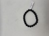 BRACELET SPINELLE NOIRE A BOULE 8MM 2