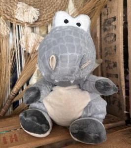 PELUCHE BOUILLOTTE DINO GRIS