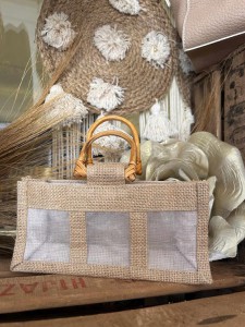 SAC EN TOILE DE JUTE 3 FENETRES