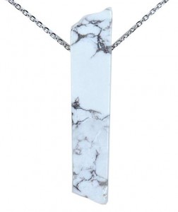 COLLIER PENDENTIF HOWLITE BLANCHE