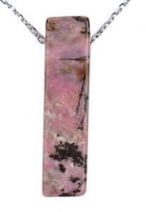 COLLIER PENDENTIF RHODONITE