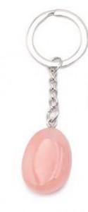 PORTE CLES QUARTZ ROSE