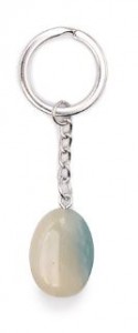 PORTE CLES AMAZONITE MULTICOLORE BRESIL