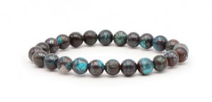 BRACELET BOULE 8MM CHRYSOCOLLE DU CONGO A+