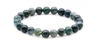 BRACELET BOULE 8MM AGATE MOUSSE AB