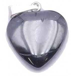 PENDENTIF HEMATITE COEUR 15MM