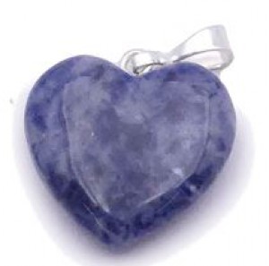 PENDENTIF SODALITE COEUR 15MM