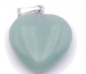 PENDENTIF AVENTURINE VERTE COEUR 20MM