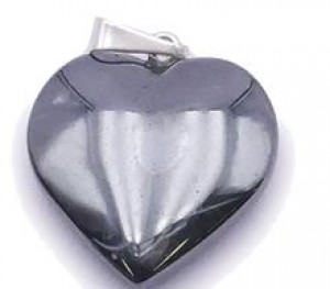 PENDENTIF HEMATITE COEUR 20MM