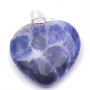 PENDENTIF SODALITE COEUR 20MM