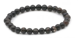 BRACELET BIOTITE A BOULE  6MM