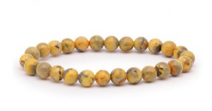 BRACELET JASPE BUMBLEBEE AA BOULE 6MM