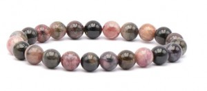 BRACELET BOULE 8MM TOURMALINE MULTICOLORE A+