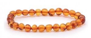 BRACELET AMBRE COGNAC A 6 MM
