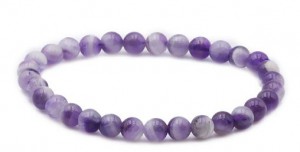 BRACELET AMETHYSTE RUBANEE BRESIL A BOULE 6MM