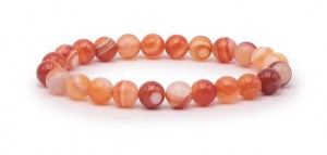 BRACELET AGATE BANDEE A BOULE 8MM
