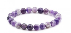 BRACELET AMETHYSTE RUBANEE BRESIL A  BOULE 8MM