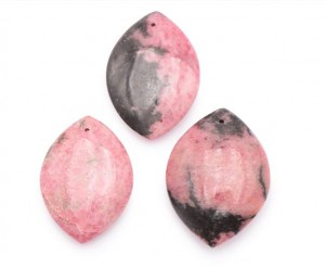 PENDENTIF RHODONITE A+ PIERRE PLATE