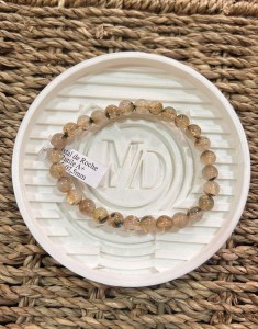 BRACELET CRISTAL DE ROCHE RUTILE A+  6MM