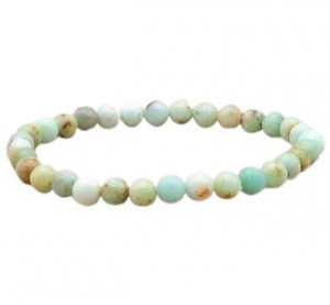 BRACELET TURQUOISE DE MONGOLIE AB BOULE 6MM