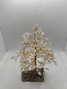 ARBRE A GEMMES D INDE CRISTAL DE ROCHE 160 PIERRES