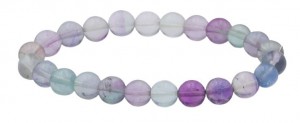 BRACELET FLUORINE MULTICOLORE AA BOULE 8MM