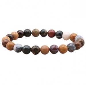 BRACELET  JASPE OCEAN A+ BOULE  8MM