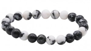 BRACELET JASPE ZEBRE AB BOULE  8MM