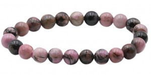 BRACELET RHODONITE MADAGASCAR AB BOULE  8MM