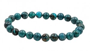 BRACELET TURQUOISE DU TIBET A+ BOULE  8MM