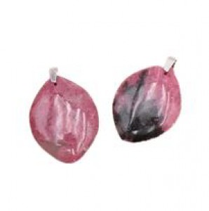 PENDENTIF PIERRE PLATE FORME LIBRE RHODONITE AA+