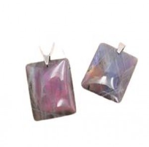 PENDENTIF  LABRADORITE VIOLET AA+ PIER PLATE RECTA