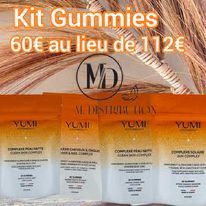 KIT GUMMIES ANTI AGE/SOLAIRE/PEAU/CHEVEUX ONGLES