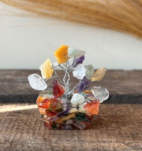MINI ARBRE GEMMES BASE ORGONITE/MULTI PIERRES