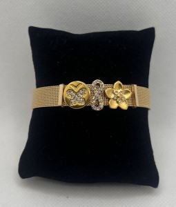 BRACELET PLAT DORE PAPILLON DORE