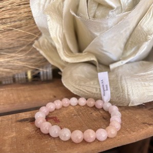 BRACELET MORGANITE 8MM BOULE AA