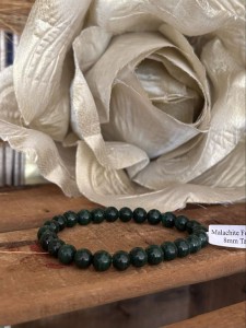 BRACELET MALACHITE FONCEE AA TAILLE 2 (8MM)